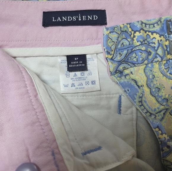 Lands' End Paisley Wide Leg Pants Size 6P - Picture 5 of 6
